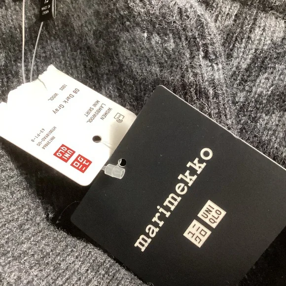 *** marimekko UNIQLO Grey Knit Wool Skirt *** NWT *** XS - Picture 5 of 6